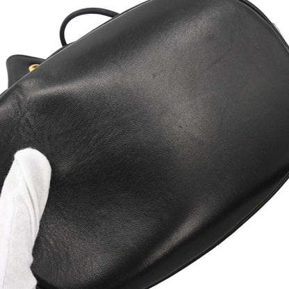 Chanel Black Lambskin Triple CC Drawstring Shoulder Bag