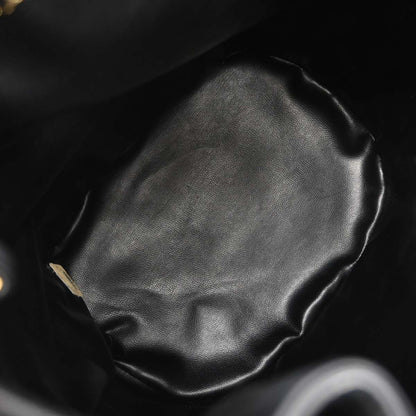 Chanel Black Lambskin Triple CC Drawstring Shoulder Bag
