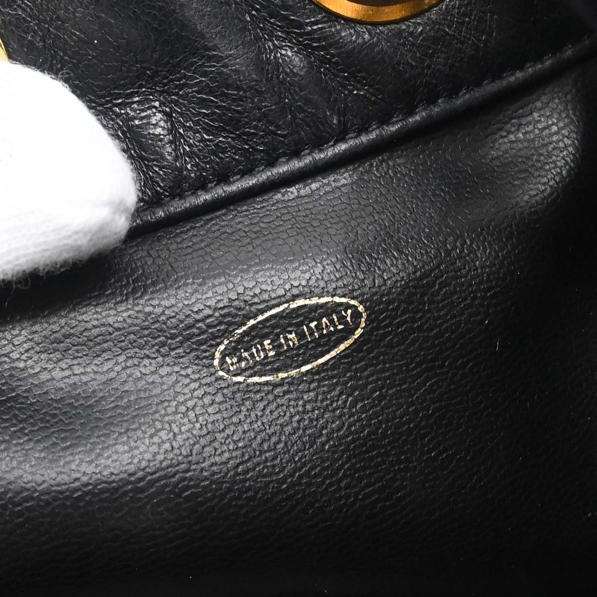 Chanel Black Lambskin Triple CC Drawstring Shoulder Bag