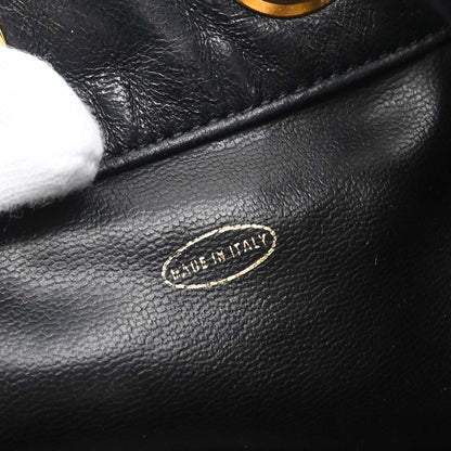 Chanel Black Lambskin Triple CC Drawstring Shoulder Bag