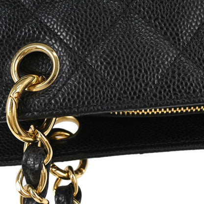 Chanel 2005-2006 Black Caviar Skin Petite Timeless Tote PTT Chain Handbag