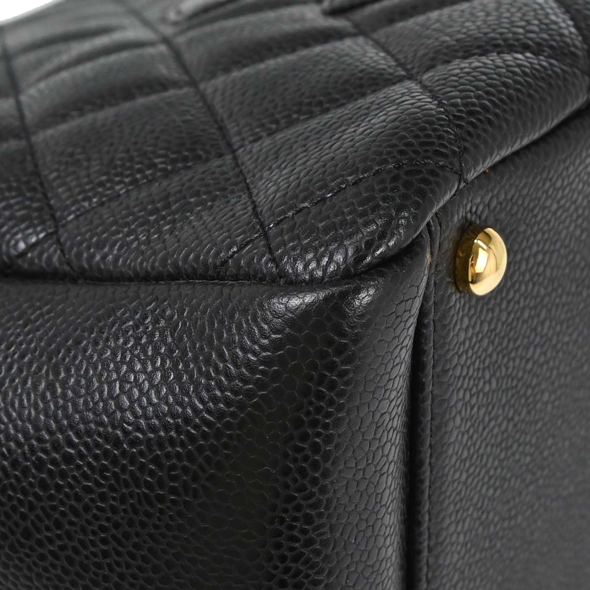 Chanel 2005-2006 Black Caviar Skin Petite Timeless Tote PTT Chain Handbag