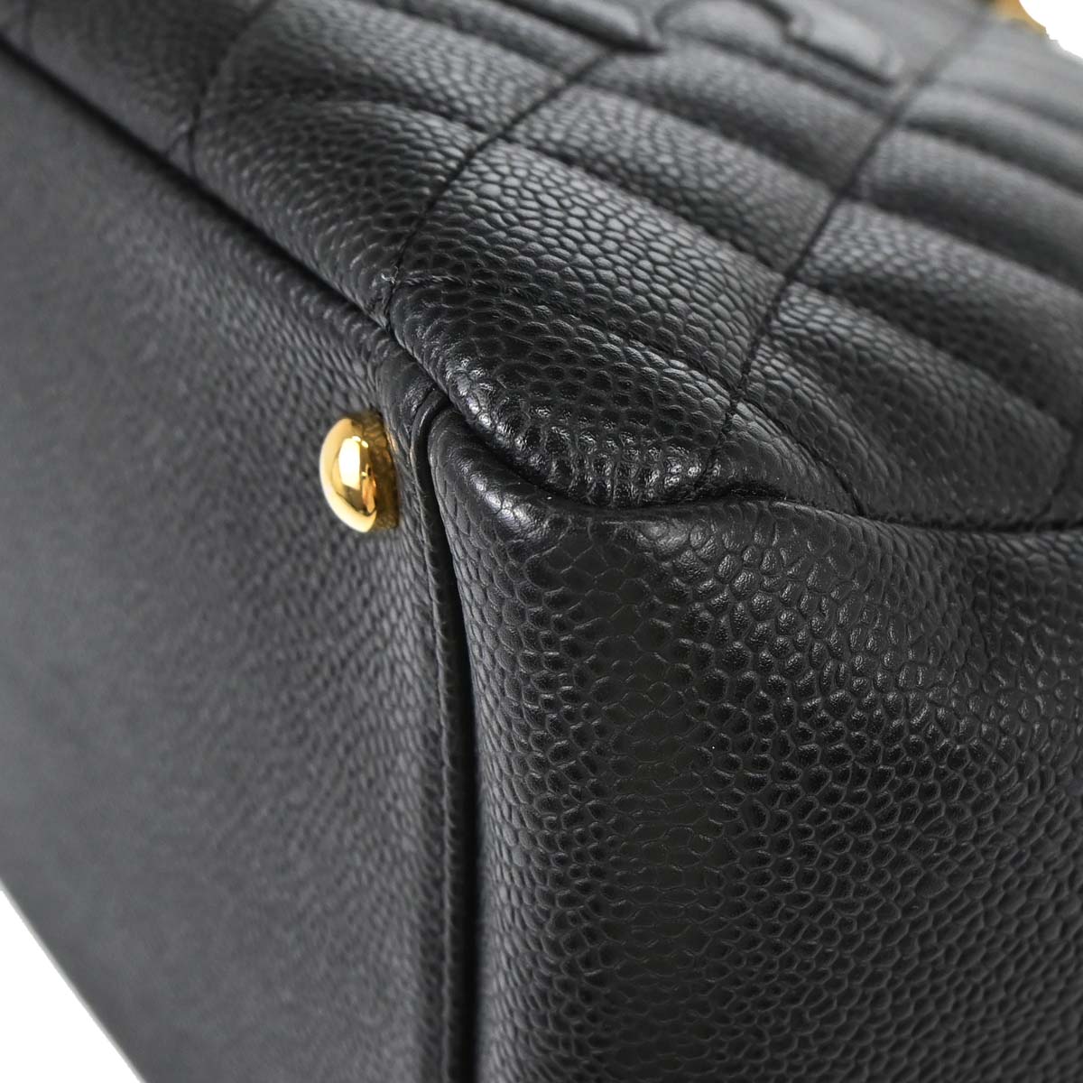 Chanel 2005-2006 Black Caviar Skin Petite Timeless Tote PTT Chain Handbag