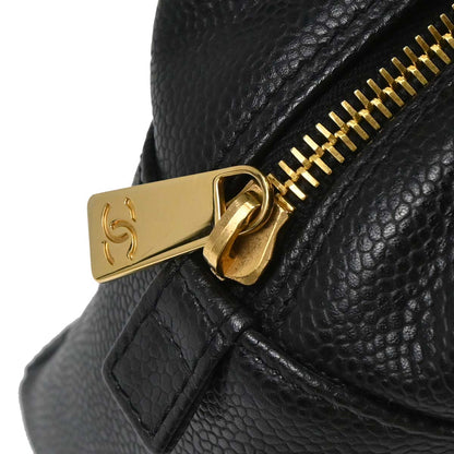 Chanel 2005-2006 Black Caviar Skin Petite Timeless Tote PTT Chain Handbag