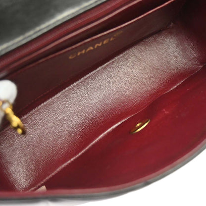 Chanel 1994-1996 Black Lambskin Small Diana Shoulder Bag