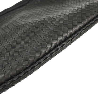Bottega Veneta Black Lambskin Intrecciato Hobo Handbag