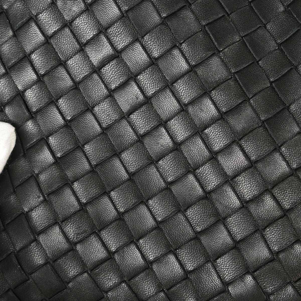 Bottega Veneta Black Lambskin Intrecciato Hobo Handbag