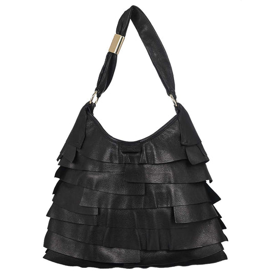 Yves Saint Laurent Black Calf Goat Saint Tropez Handbag