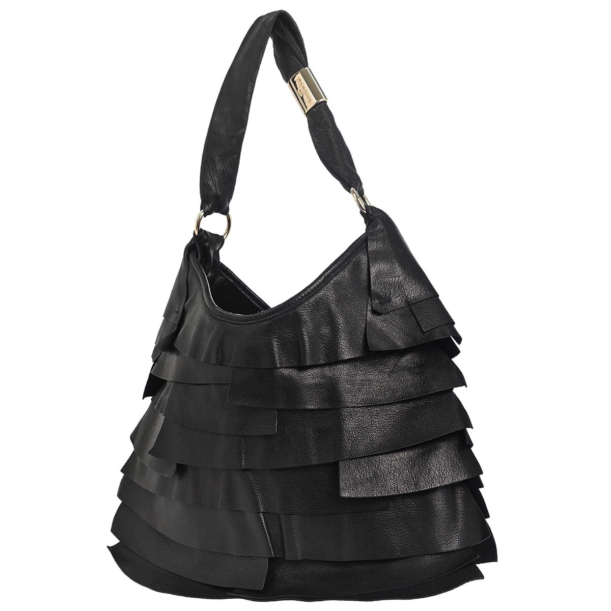 Yves Saint Laurent Black Calf Goat Saint Tropez Handbag