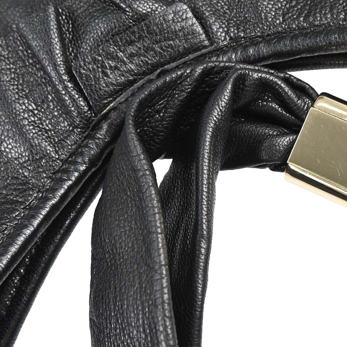 Yves Saint Laurent Black Calf Goat Saint Tropez Handbag