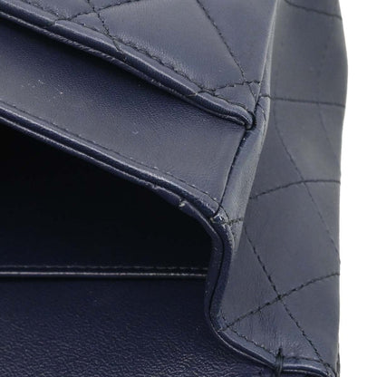 Chanel 2015-2016 Navy Lambskin Medium Classic Double Flap Bag