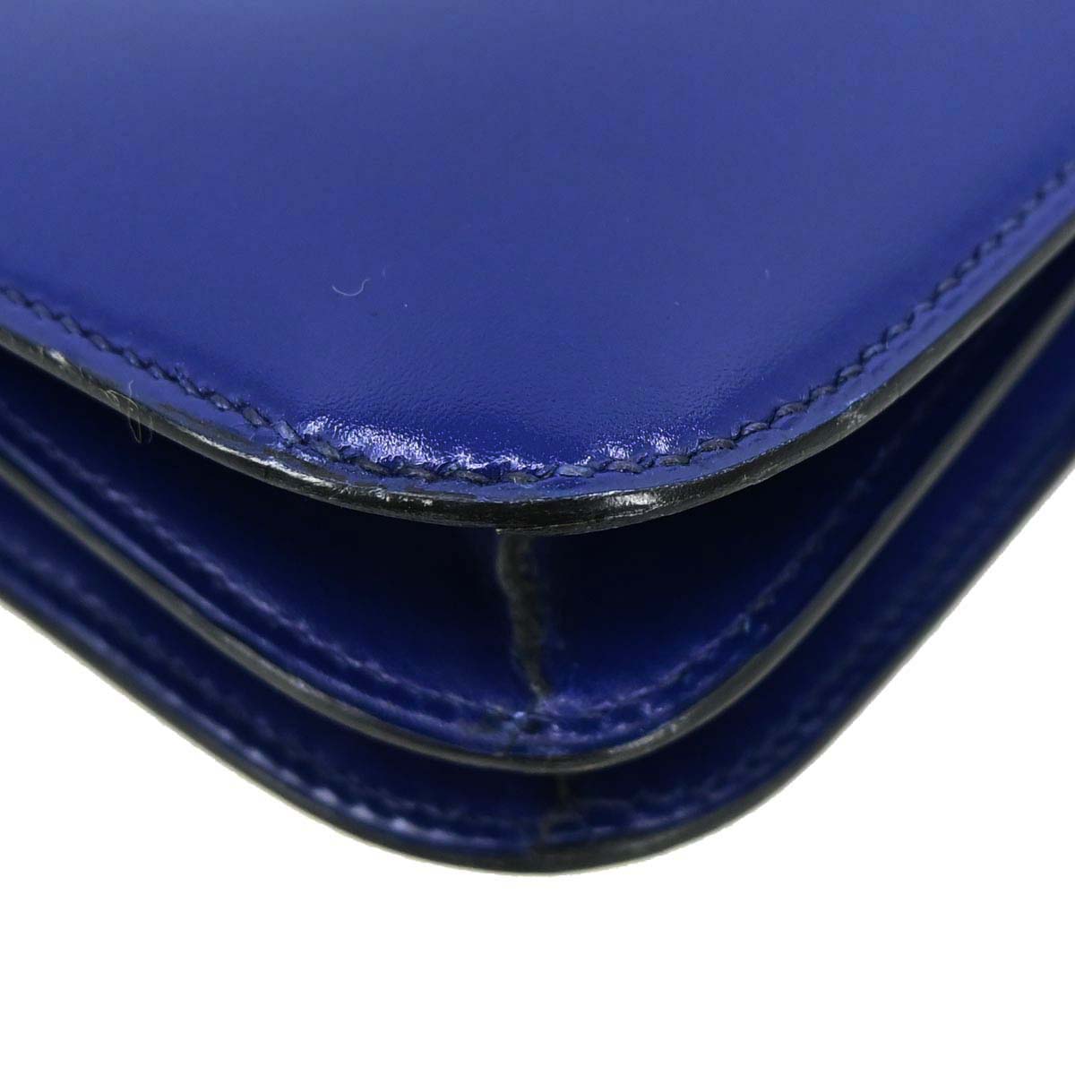 Hermes Blue Saphir Box Calf Constance 18 Shoulder Bag