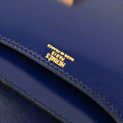 Hermes Blue Saphir Box Calf Constance 18 Shoulder Bag