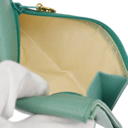 Chanel Green Caviar Skin Wallet