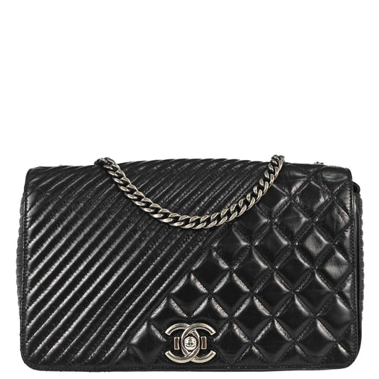 Chanel 2014-2015 Black Calfskin Coco Boy Flap Chain Shoulder Bag