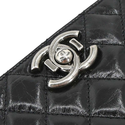 Chanel 2014-2015 Black Calfskin Coco Boy Flap Chain Shoulder Bag