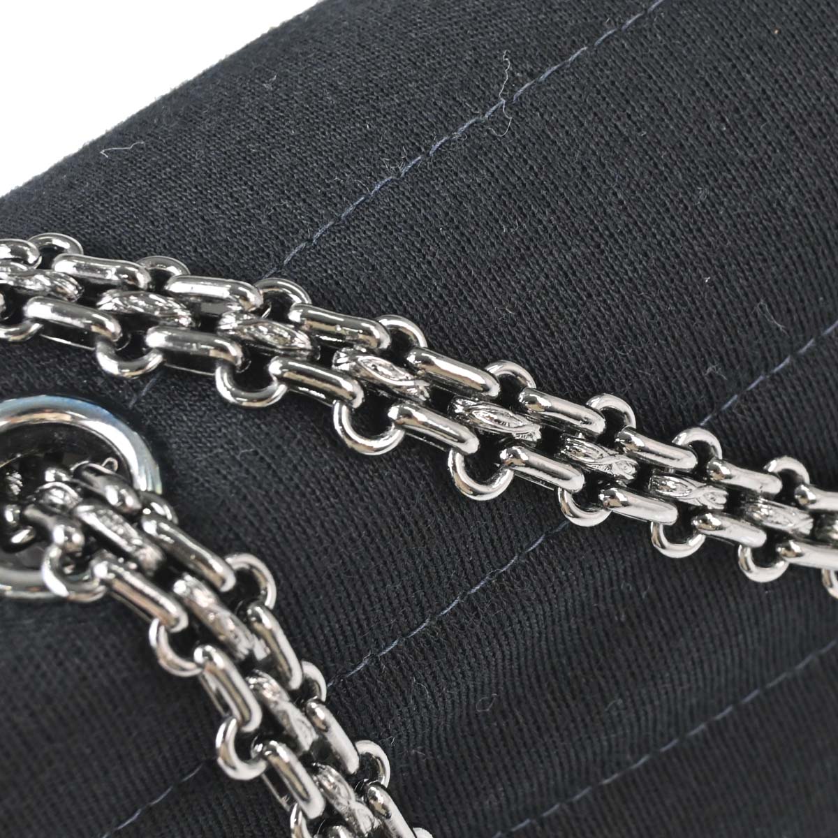 Chanel 1997-1999 Black Cotton Mademoiselle Lock Straight Flap Shoulder Bag