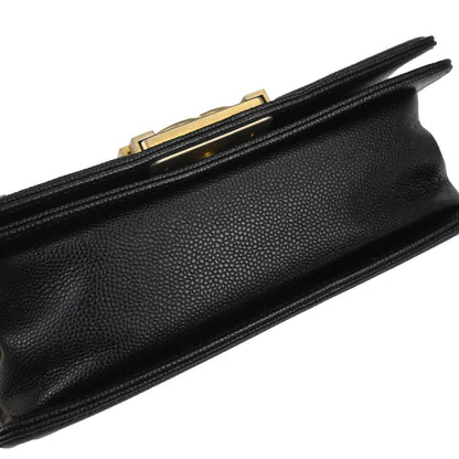 Boy Chanel 2017-2018 Black Caviar Skin Small Chain Shoulder Bag