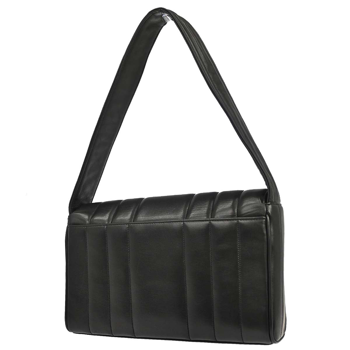 Chanel 1994-1996 Black Lambskin Mademoiselle Handbag