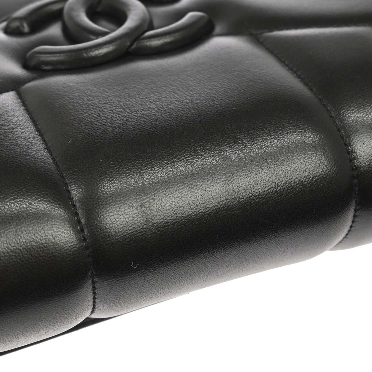 Chanel 1994-1996 Black Lambskin Mademoiselle Handbag