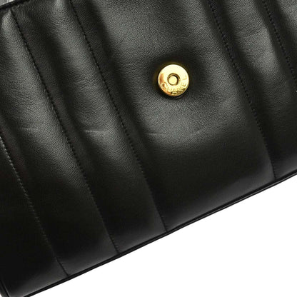Chanel 1994-1996 Black Lambskin Mademoiselle Handbag