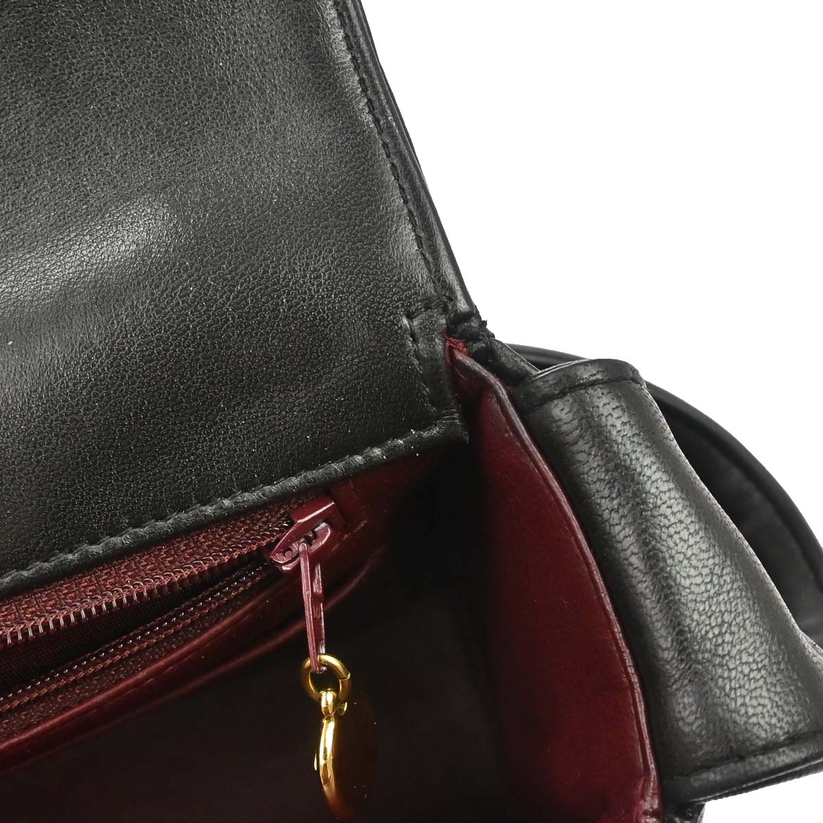 Chanel 1994-1996 Black Lambskin Mademoiselle Handbag