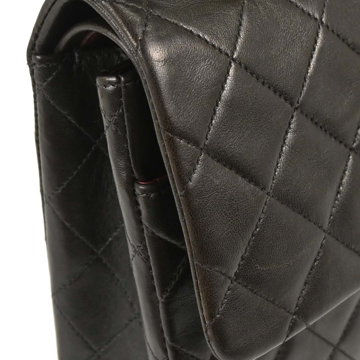 Chanel Black Lambskin Medium Classic Double Flap Shoulder Bag