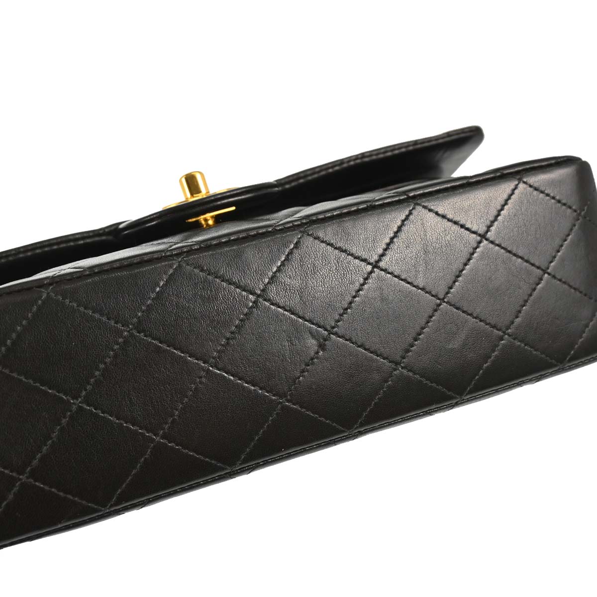 Chanel Black Lambskin Medium Classic Double Flap Shoulder Bag