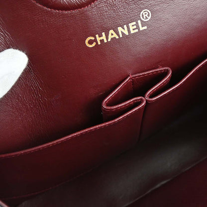 Chanel Black Lambskin Medium Classic Double Flap Shoulder Bag