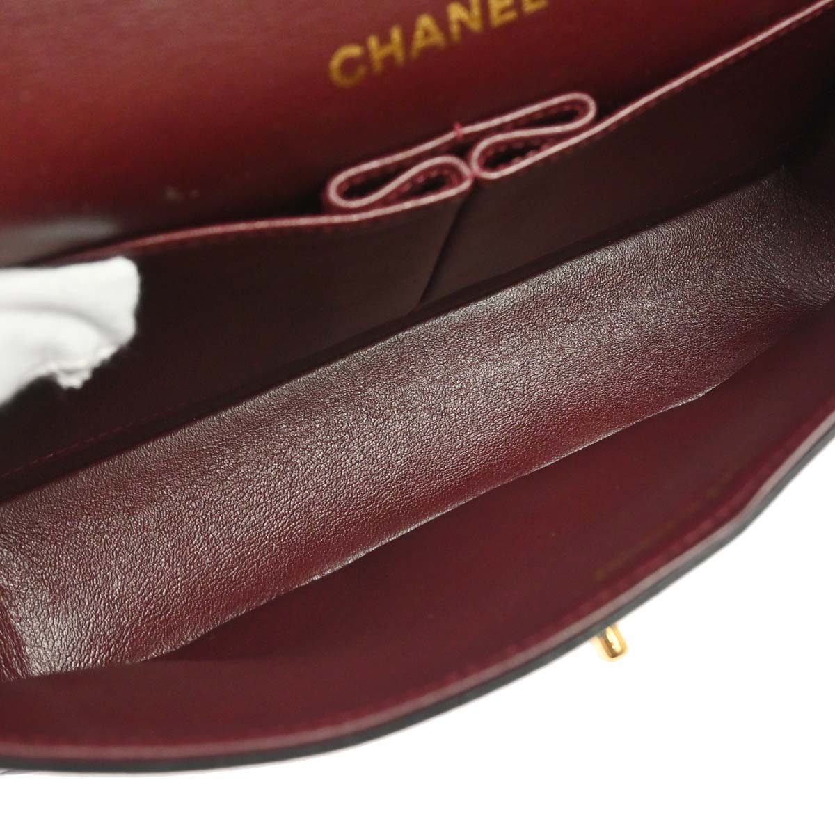 Chanel 1997-1999 Black Lambskin Medium Classic Double Flap Shoulder Bag