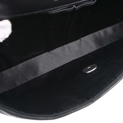 Chanel 2000-2002 Black Lambskin Choco Bar East West Shoulder Bag