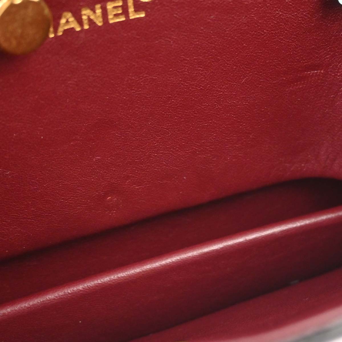 Chanel 1996-1997 Black Lambskin Pushlock Medium Half Flap Shoulder Bag