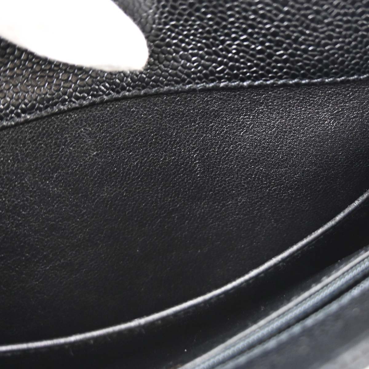 Chanel 1997-1999 Black Caviar Skin Tote Handbag