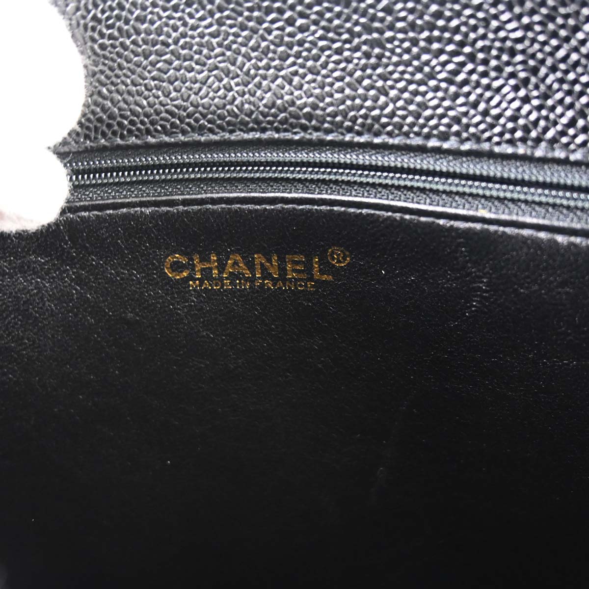 Chanel 1997-1999 Black Caviar Skin Tote Handbag