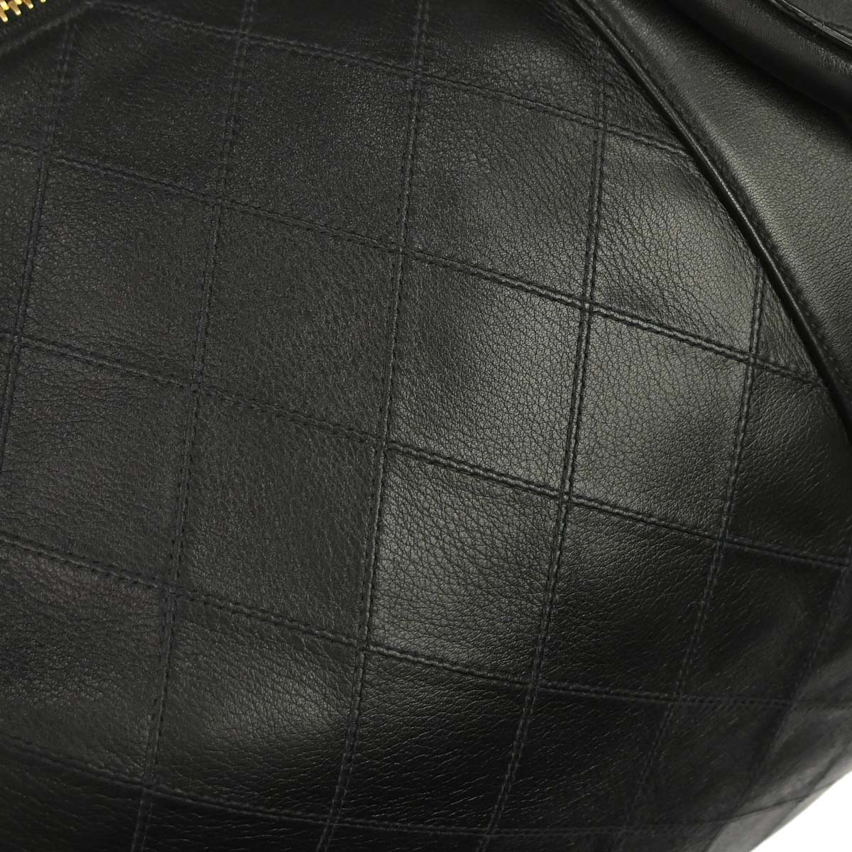 Chanel 1989-1991 Black Lambskin Bicolore 2way Handbag