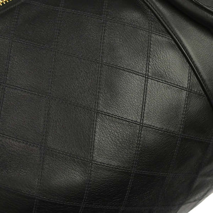 Chanel 1989-1991 Black Lambskin Bicolore 2way Handbag
