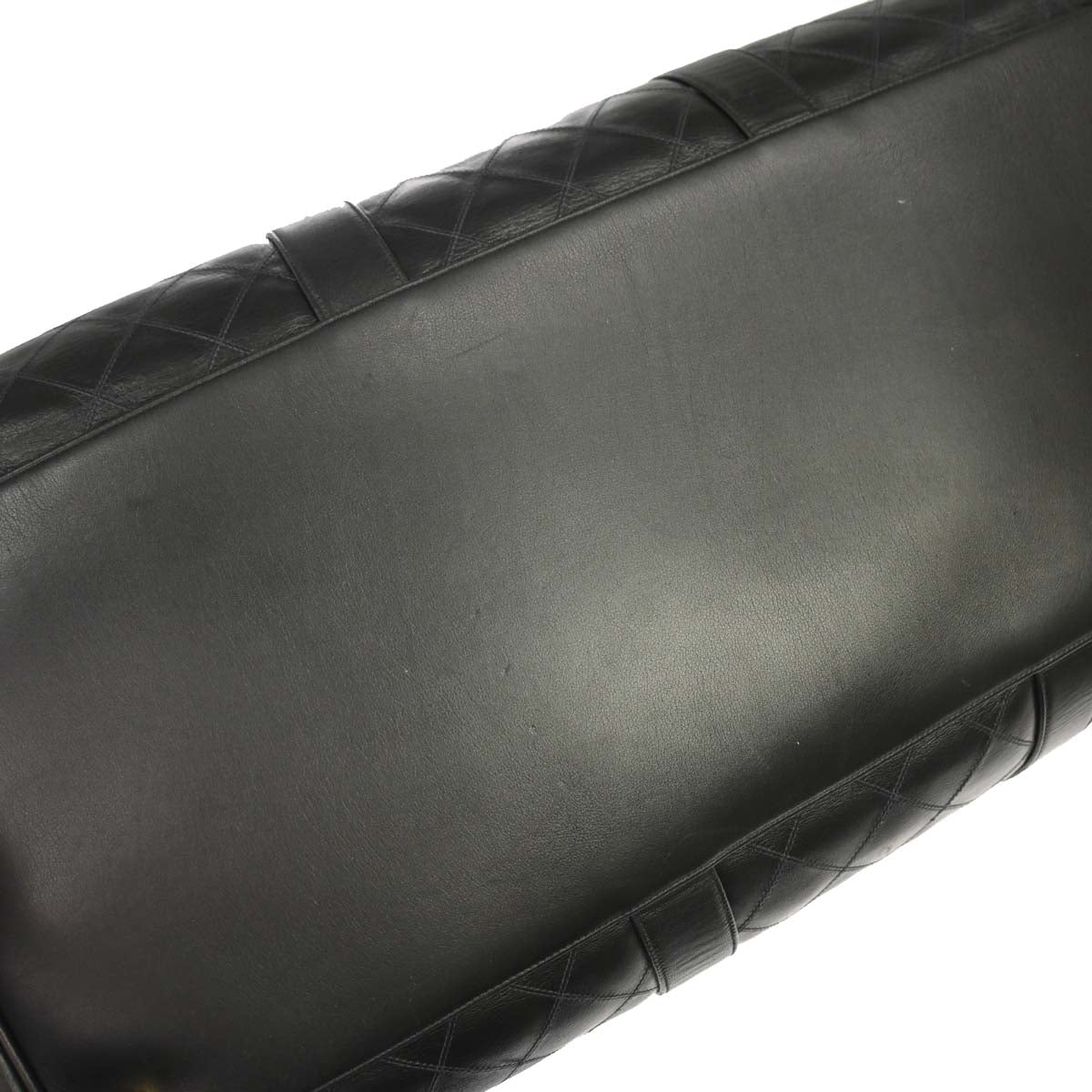 Chanel 1989-1991 Black Lambskin Bicolore 2way Handbag