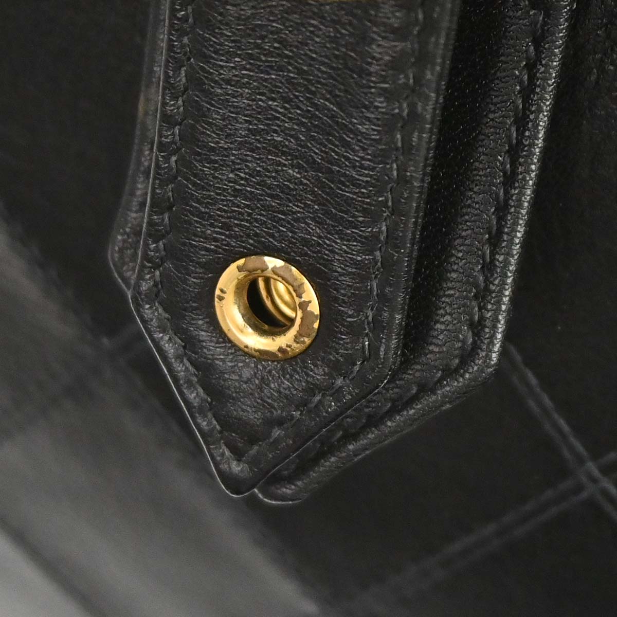 Chanel 1989-1991 Black Lambskin Bicolore 2way Handbag