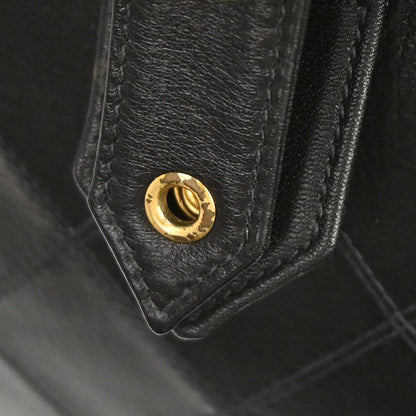 Chanel 1989-1991 Black Lambskin Bicolore 2way Handbag