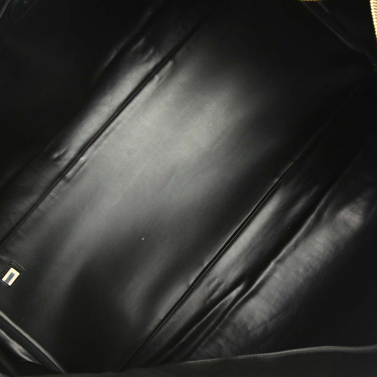 Chanel 1989-1991 Black Lambskin Bicolore 2way Handbag