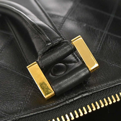 Chanel 1989-1991 Black Lambskin Bicolore 2way Handbag