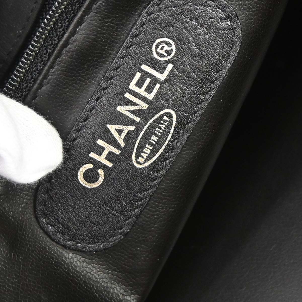 Chanel 1989-1991 Black Lambskin Bicolore 2way Handbag