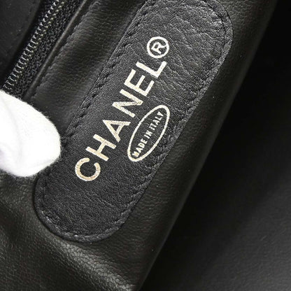 Chanel 1989-1991 Black Lambskin Bicolore 2way Handbag