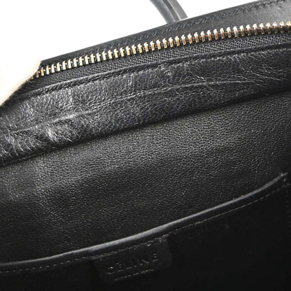 Celine Blue Leather Nano Luggage 2way Tote Handbag
