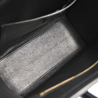 Celine Blue Leather Nano Luggage 2way Tote Handbag