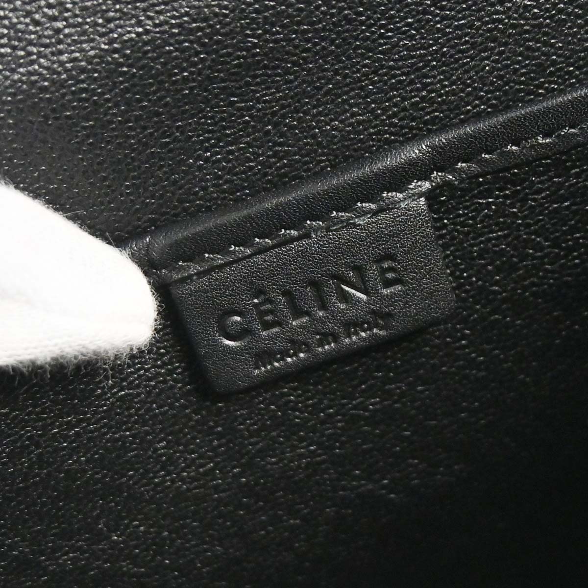 Celine Blue Leather Nano Luggage 2way Tote Handbag