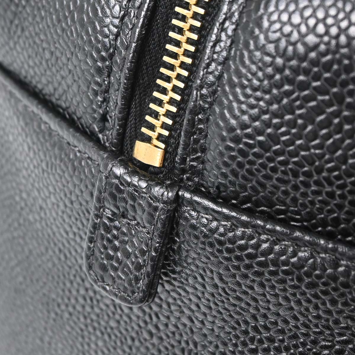 Chanel 2003-2004 Black Caviar Skin Petite Timeless Tote PTT Chain Handbag