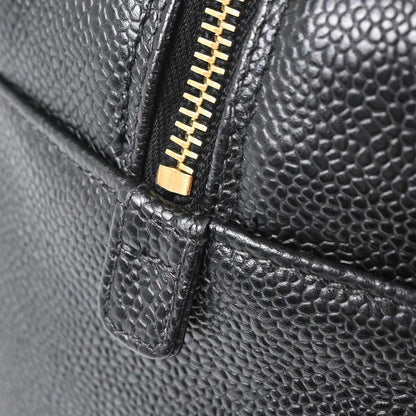 Chanel 2003-2004 Black Caviar Skin Petite Timeless Tote PTT Chain Handbag