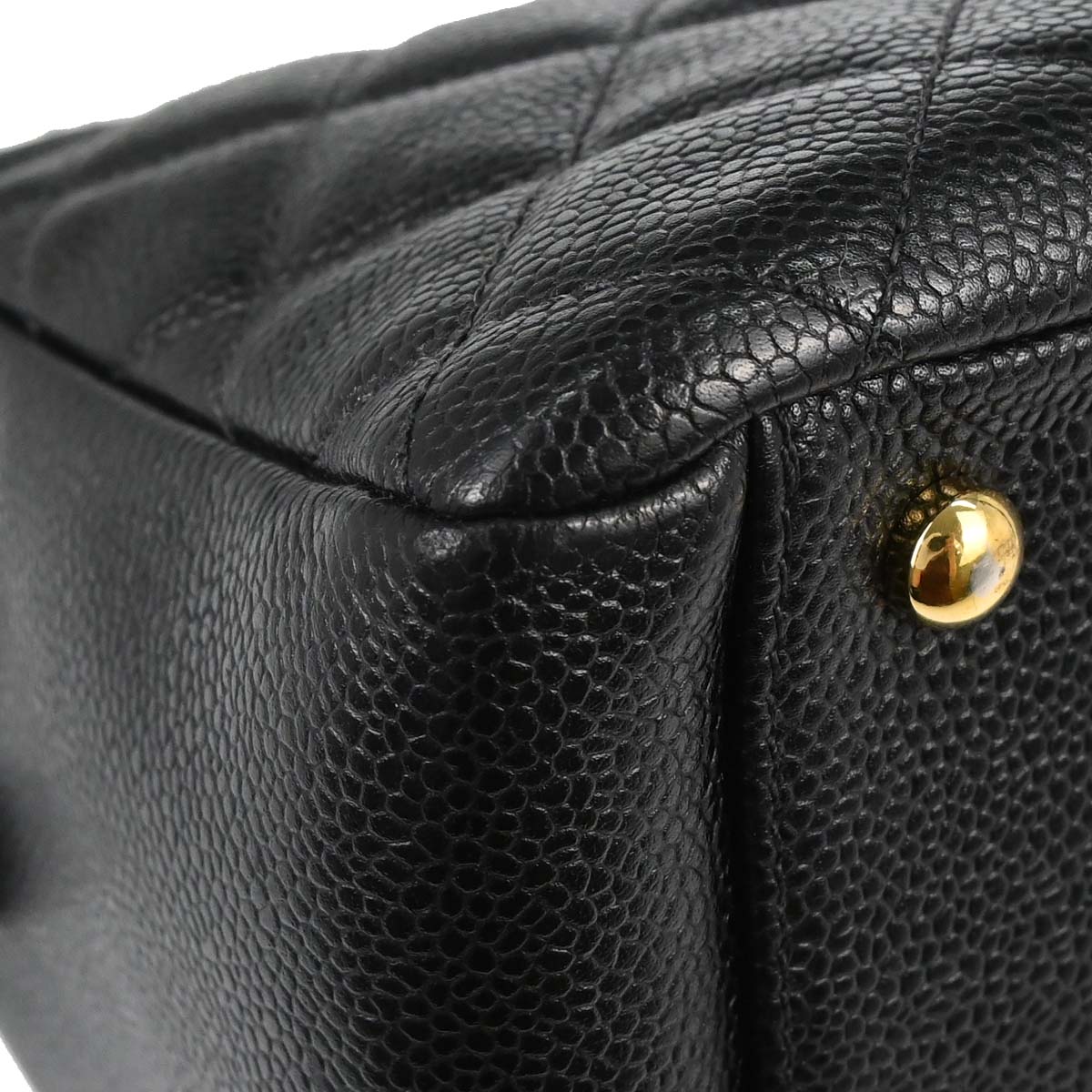 Chanel 2003-2004 Black Caviar Skin Petite Timeless Tote PTT Chain Handbag