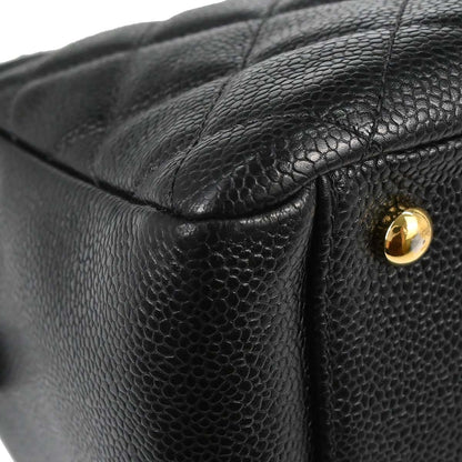 Chanel 2003-2004 Black Caviar Skin Petite Timeless Tote PTT Chain Handbag